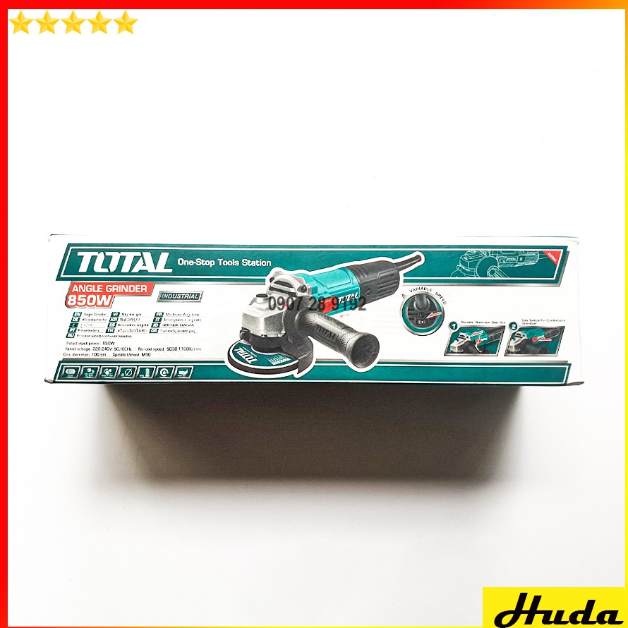 [Chính hãng TOTAL] 100mm Máy mài góc điều tốc 850W Total TG108100365