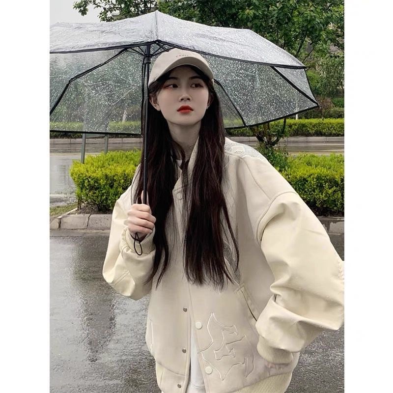 Áo Khoác Bóng Chày Họa Tiết Thêu Đính Đá Phong Cách Cổ Điển Thời Trang Nam Nữ