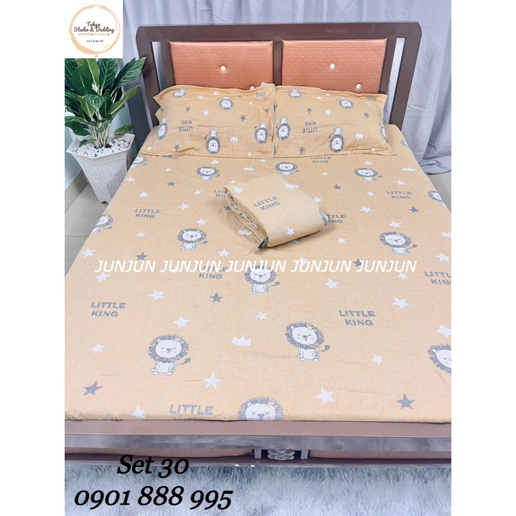 N2_Set Chăn Ga Gối vải Xô Organic cotton dòng Cao cấp