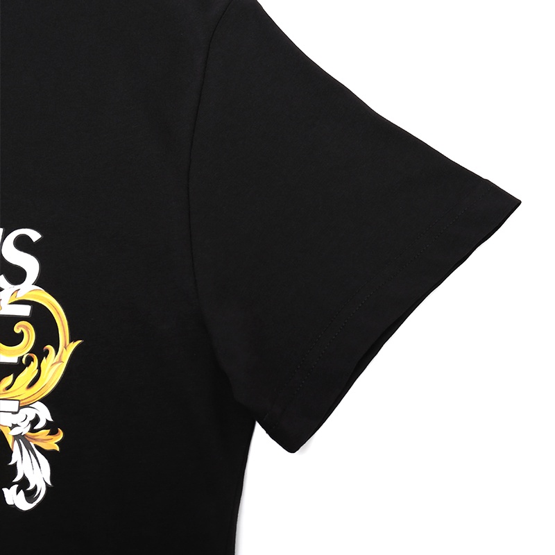 Áo Thun Cotton In Logo Versace Trẻ Trung Hợp Thời Trang Cho Nam