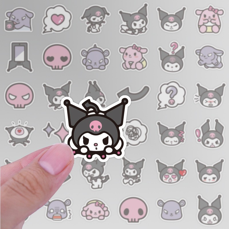 Set 40 miếng sticker dán trang trí hình Kuromi mini đáng yêu