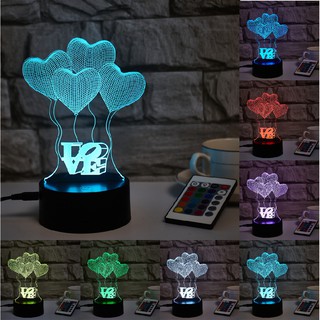 [16 màu] Đèn ngủ LED 3D trang trí
