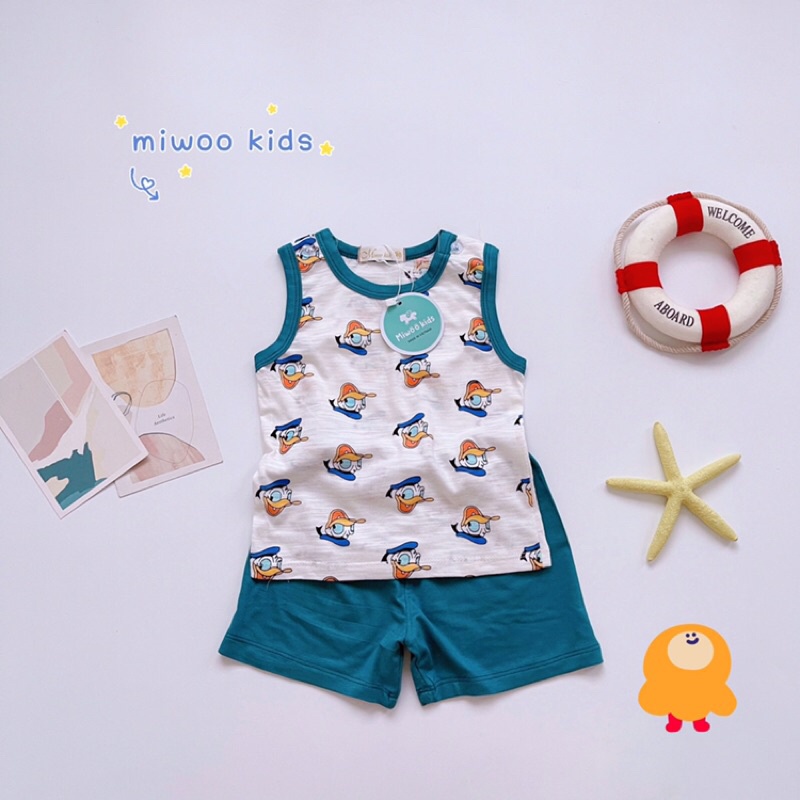 Đồ bộ ba lỗ thun lạnh mát cho bé trai - bé gái