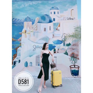 60-90kg Bigsize Đầm 2S xẻ tà D581