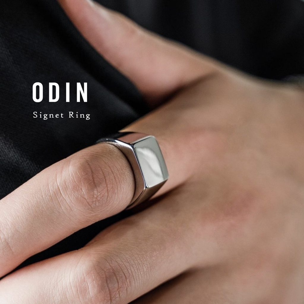 Nhẫn Titan Bản vuông tối giản - Knucle Ring