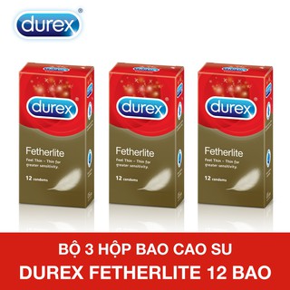 Bao Cao Su Durex 3 hộp 36 cái - Siêu mỏng - ôm khít - kéo dài thời gian