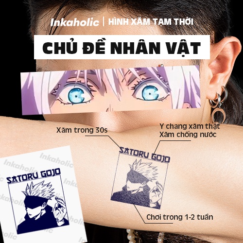 Hình xăm dán tạm thời 15 ngày Inkaholic - xăm giả đẹp & ngầu y xăm thật, chống nước