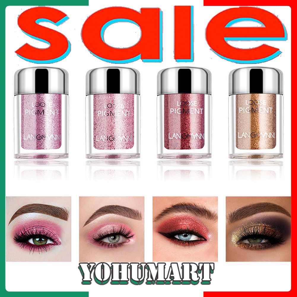 (Hàng Mới Về) Phấn Mắt Langmanni 6g 18 Màu Tùy Chọn Lấp Lánh Cao Cấp