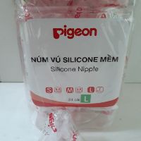 Núm Vú Silicone Siêu Mềm Pigeon Size L
