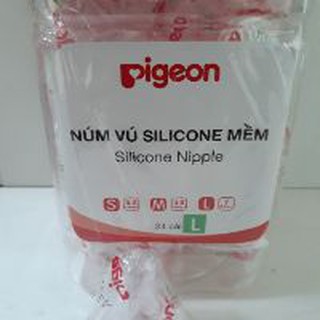 Núm Vú Silicone Siêu Mềm Pigeon Size L