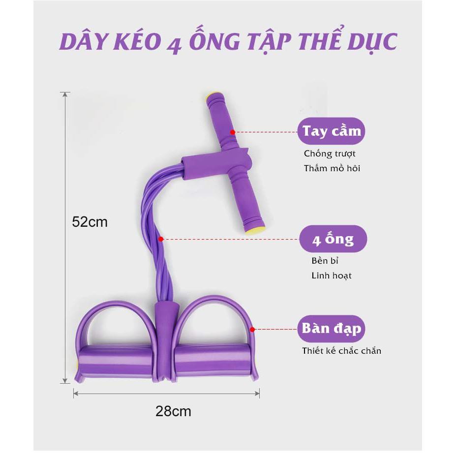 Dây tập thể dục [SIÊU HOT] Dây kéo lưng, Dây tập thể dục, tập gym, tập cơ bụng thông minh tại nhà