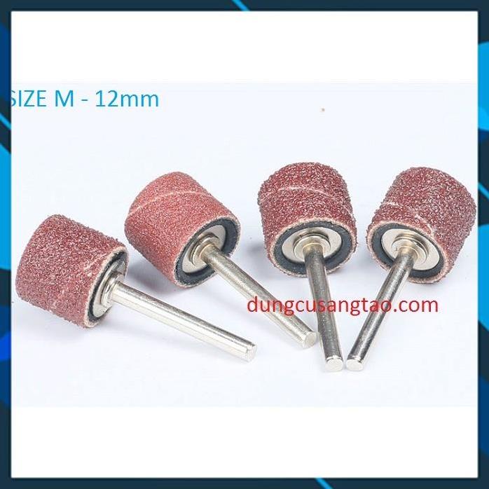 Nhám vòng 6mm-12mm-25mm / Vòng nhám tròn gắn đầu cao su để chà nhám cao cấp