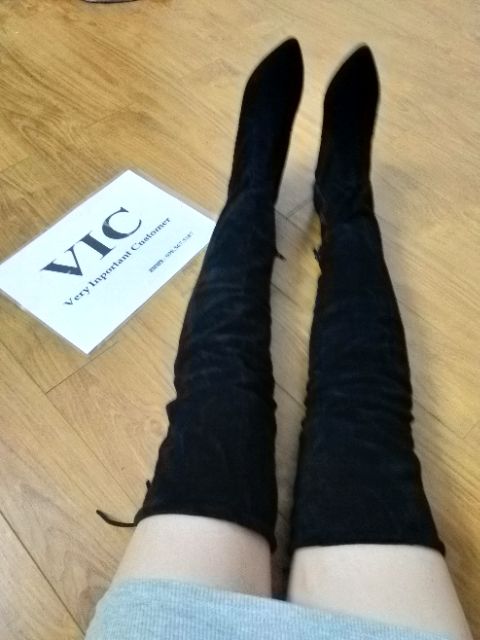 Bốt đùi có khoá kéo cạnh có lót lông( siêu hót, ảnh thật) | BigBuy360 - bigbuy360.vn