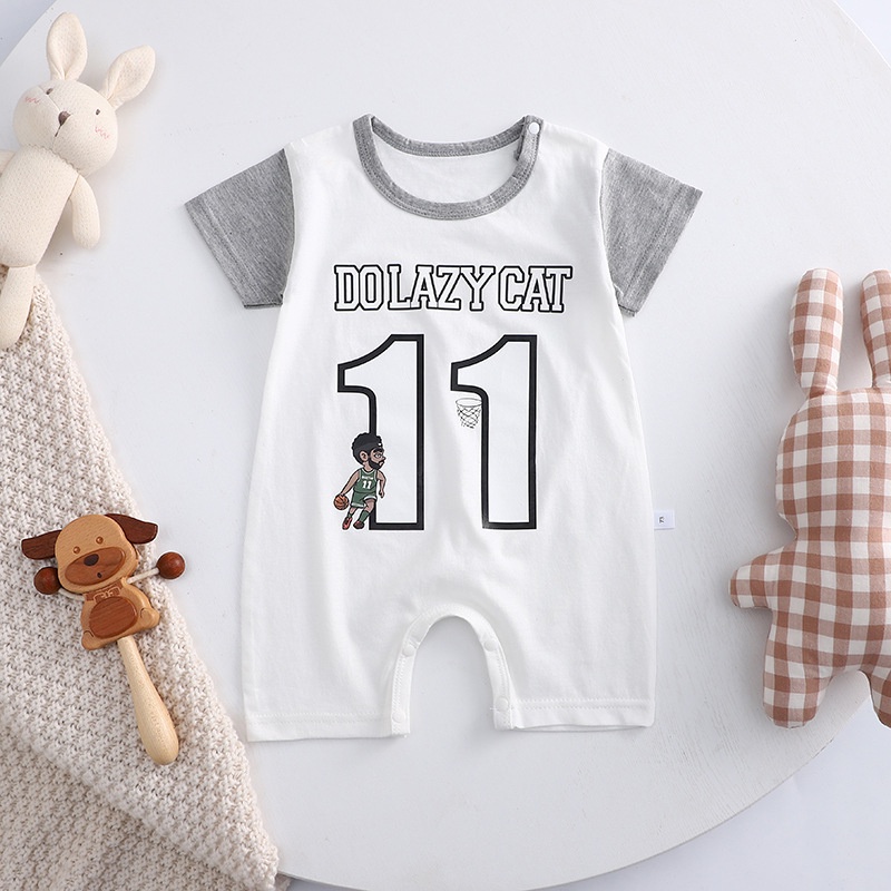 Bộ BODY bé trai LOVE HARBOR bodysuit cho bé in hình siêu anh hùng chất cotton hàng xuất Âu Mỹ