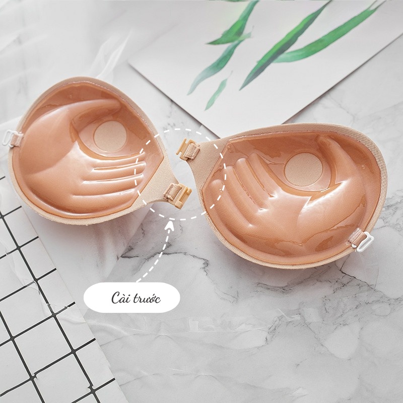 Bra dán nâng ngực cài trước có dây quai trong tặng kèm 320