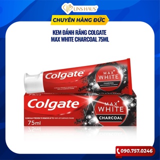 Kem đánh răng Colgate Max White Zahncreme Charcoal với than hoạt tính làm trắng răng 75 ml - Hàng Đức
