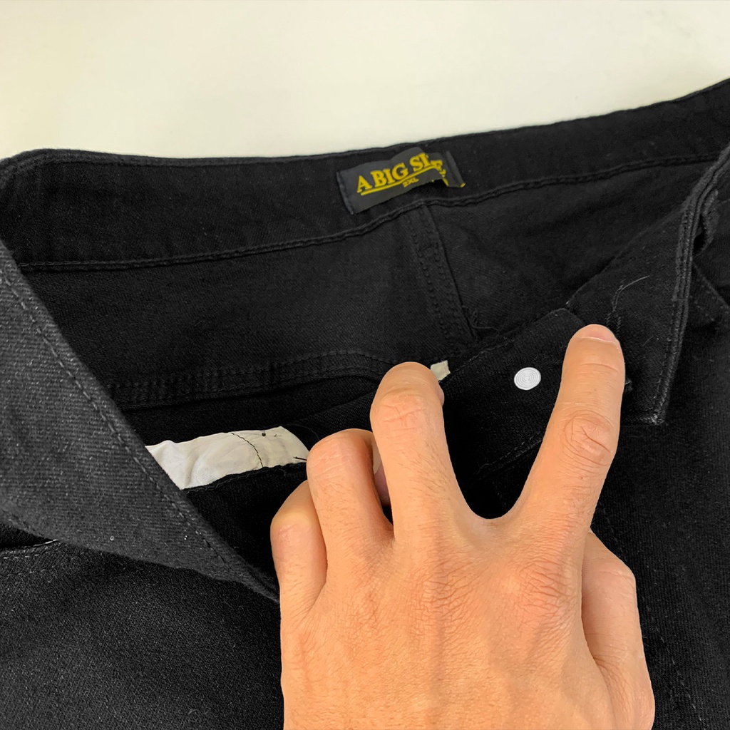 Quần Jean Trơn Đen Nam Bigsize Từ 80-130kg,Quần Jean Nam Co Giãn