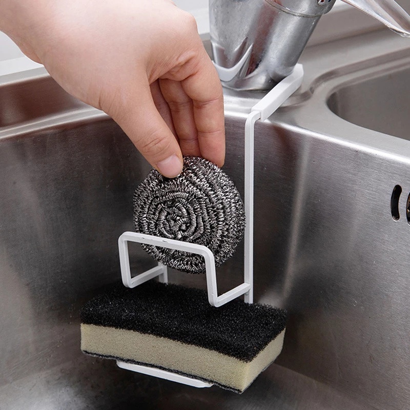 Multifunction Kitchen Sink Sponge Wire Ball Storage Draining Rack / Sink Shef For Organize Sponge, Rag, Wash Cloth