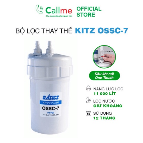 Bộ lọc nước thay thế Callme OSSC-7 sử dụng công nghệ màng lọc sợi rỗng, năng lực lọc 11000 lít