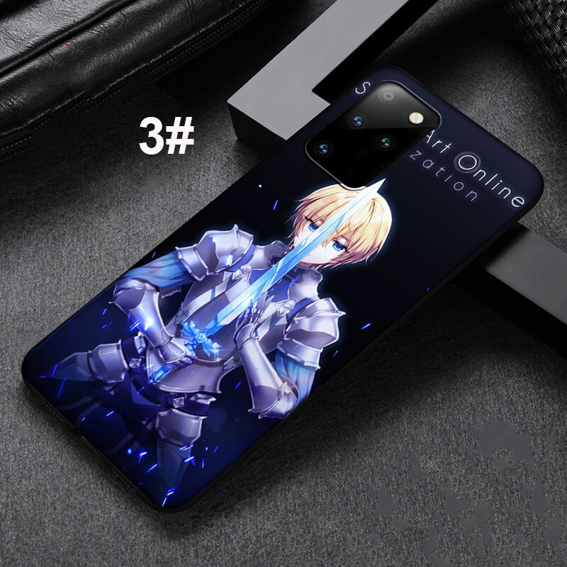 Ốp Lưng Silicone In Hình Sword Art Online Cho Samsung Galaxy Note 8 9 10 20 Ultra Plus A60 A70 A70s M40 J6 2018