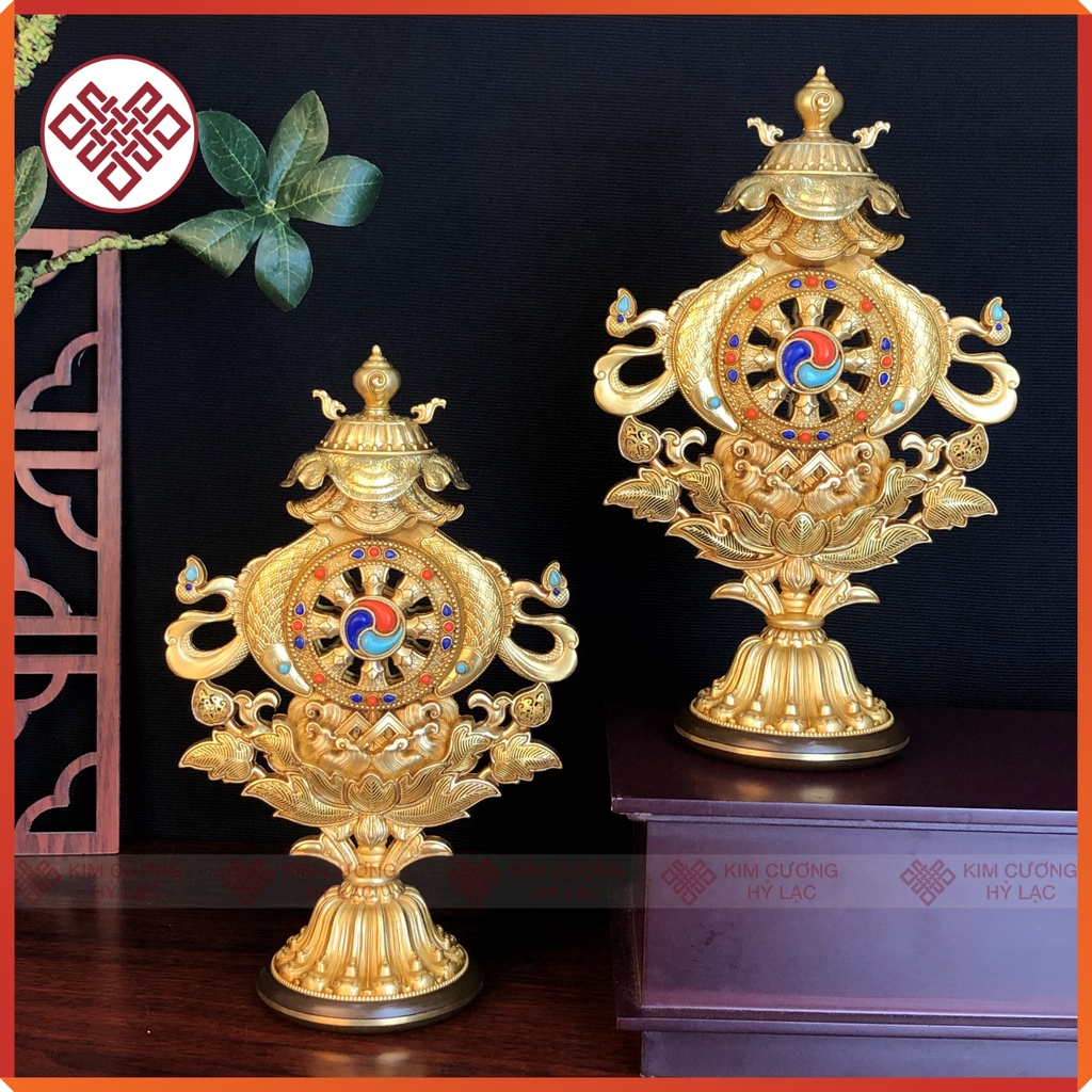 Tám Biểu Tượng Cát Tường Hợp Nhất Mật Tông [ Kim Cương Hỷ Lạc]