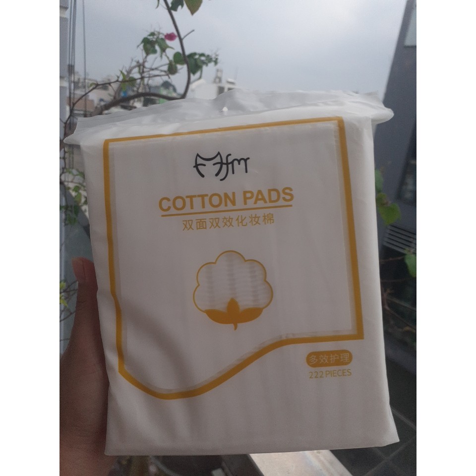 [222 Miếng Siêu Mềm Mịn] Bông Tẩy Trang Cotton Pads 3 Lớp (Cam Kết Chính Hãng)