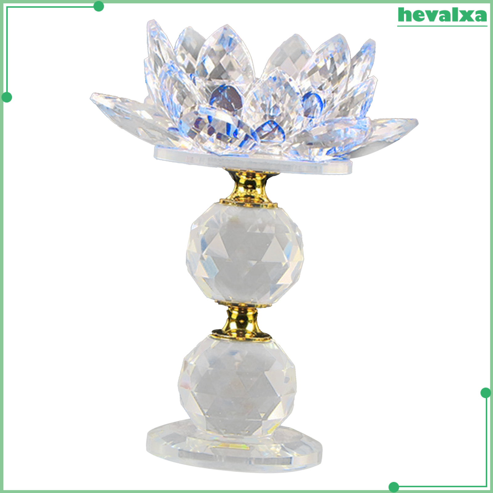 Chân đèn cầy hình hoa sen bằng pha lê phản chiếu lấp lánh trang trí bàn cà phê/đám cưới/tiệc tùng/tạo phong thủy