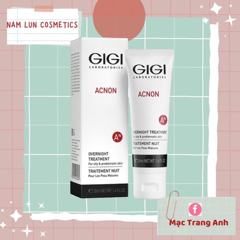 Kem dưỡng chuyên sâu mụn Gigi acnon overnight treatment