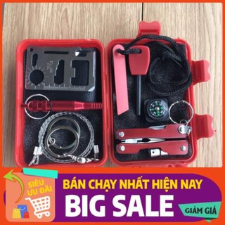 [ Hộp Chống Nước ]Hộp Dụng Cụ Sinh Tồn 7 Món- Hộp Chống Nước Thích Hộp Cấm trai - Thử Thách Sinh Tồn - Hàng Có Sẵn