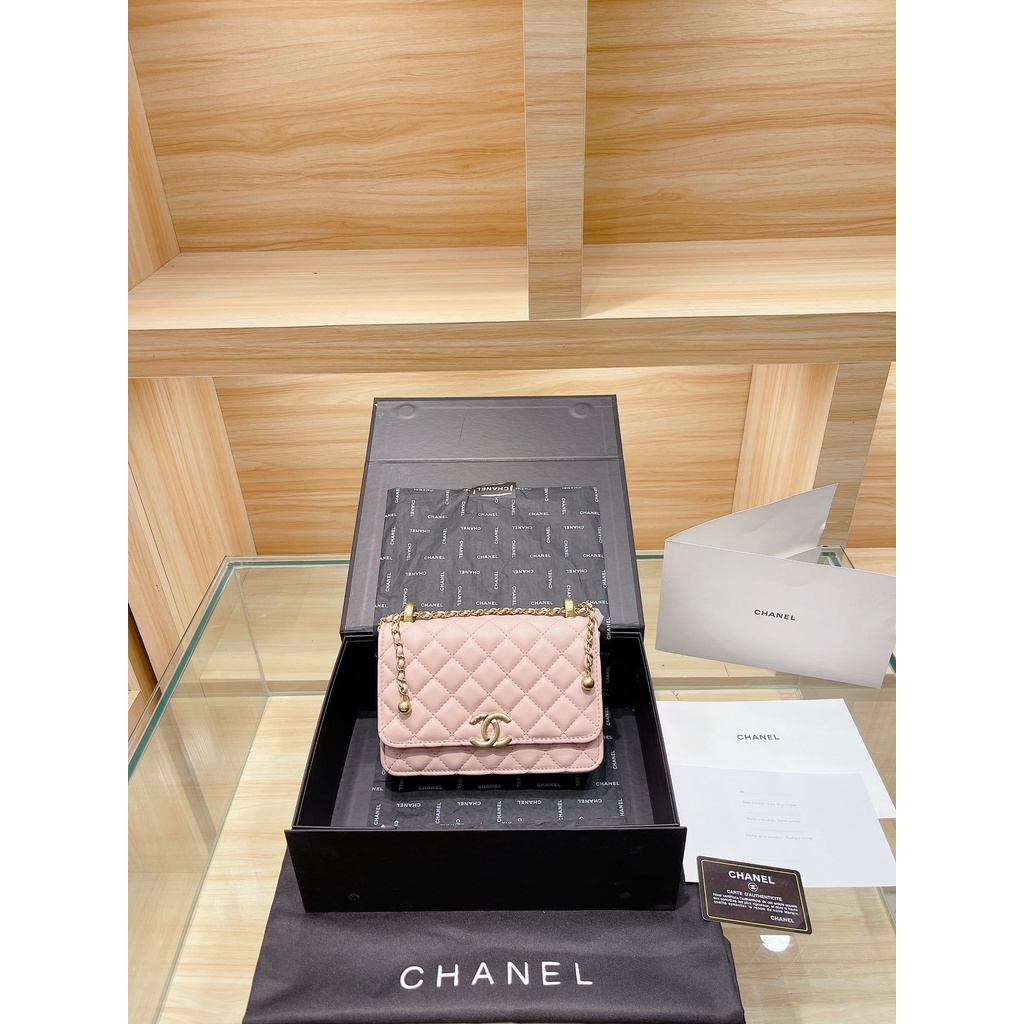 Túi Đeo Chéo Vai Có Khóa Kéo Họa Tiết Logo Chanel Thời Trang Cho Nữ