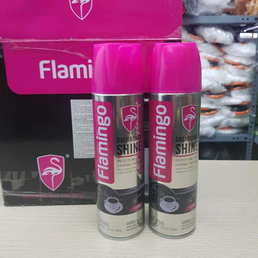 Bình Xịt Dưỡng Bóng Da Và Đồ Nội Thất⚡FREESHIP⚡ Flamingo – Hương Cà Phê