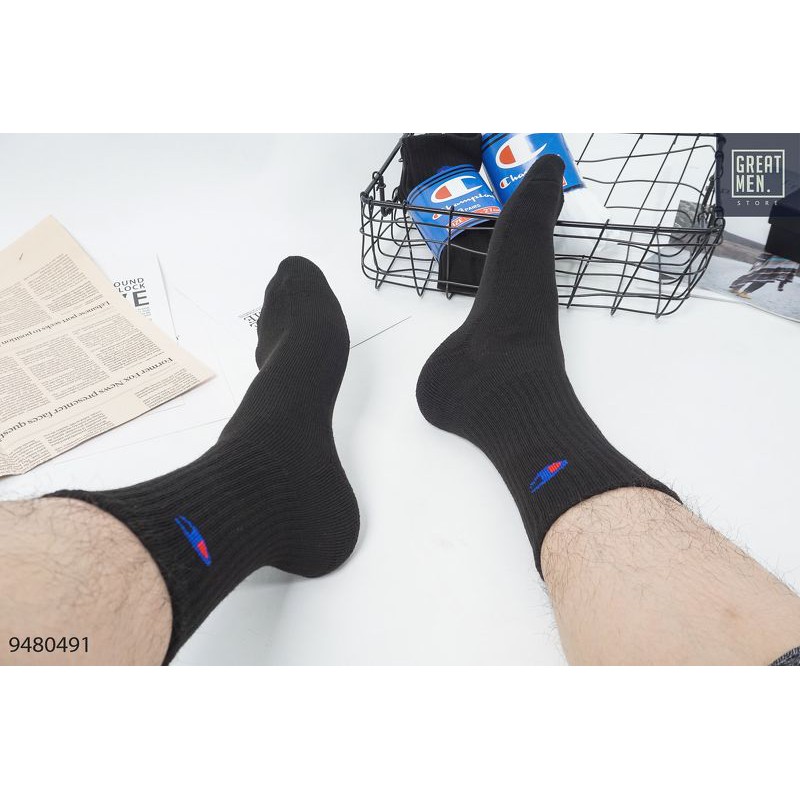 Tất , Vớ champion cổ cao-Tất thời trang phong cách unisex&lt;Cao qua bắp chân&gt;