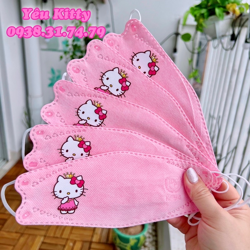 SET 5 KHẨU TRANG NGƯỜI LỚN KF94 HELLO KITTY