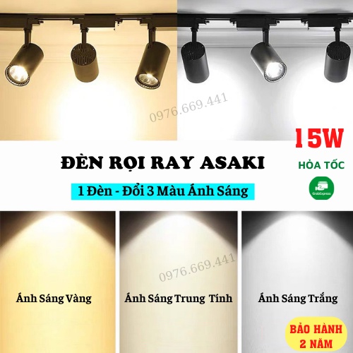 Đèn Rọi Tranh Gắn Tường 3 Màu Đèn Rọi Ray Đổi Màu Trang Trí Shop Bể Cá