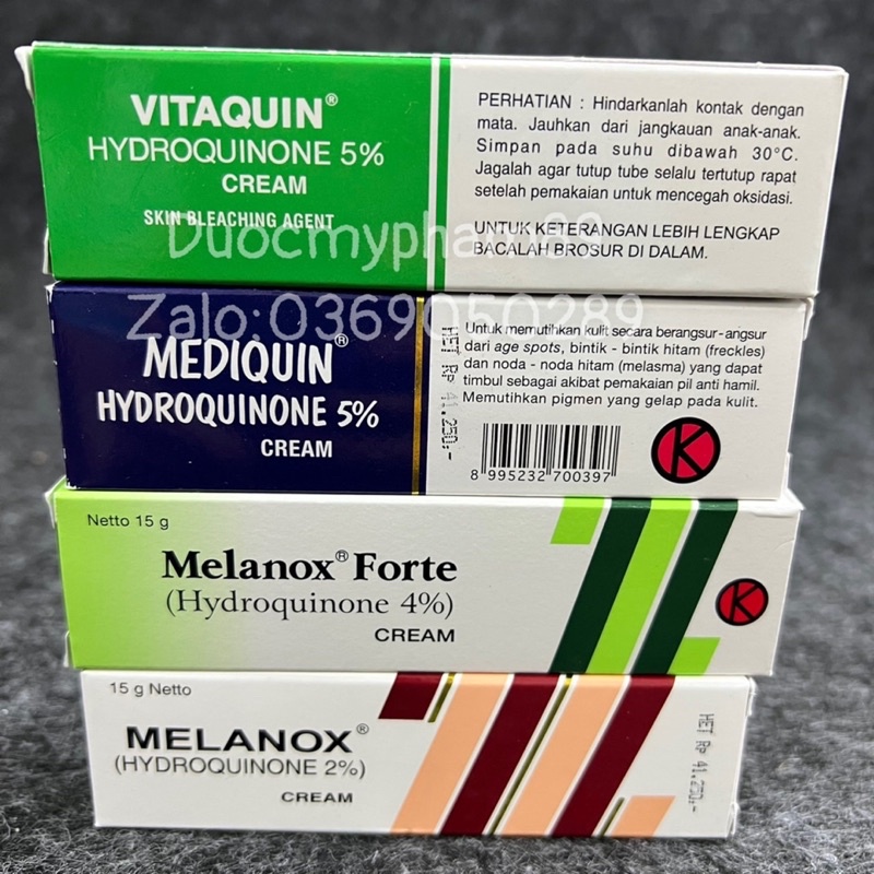 Kem Hydroquin 5%. 4%. 2% giảm nám sáng da