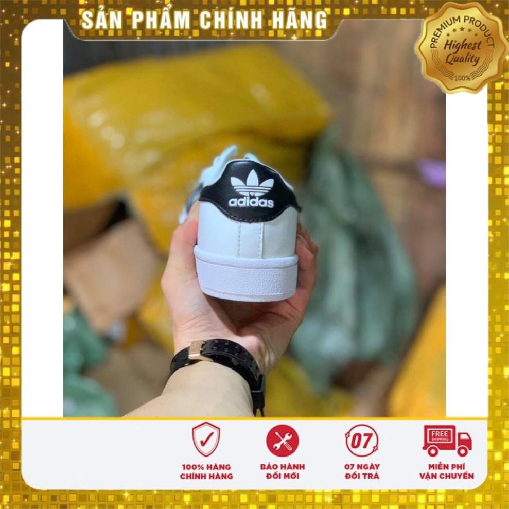 Giày Adidas Super Star trắng sọc đen - bh12