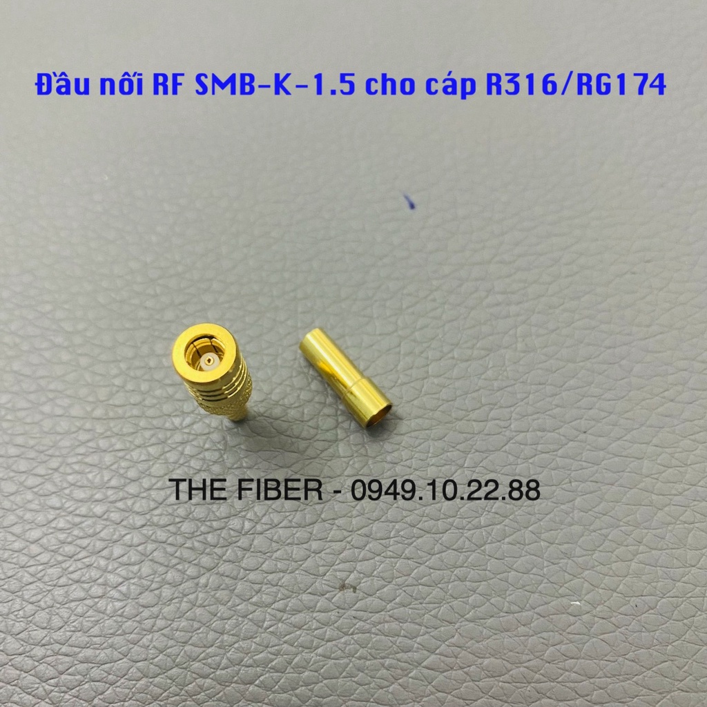 Đầu nối SMB đầu cái cho cáp RG316/RG174 SMB-K-1.5