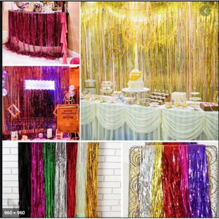 Rèm kim tuyến trang trí sinh nhật cao 2m×1m (rèm dày)