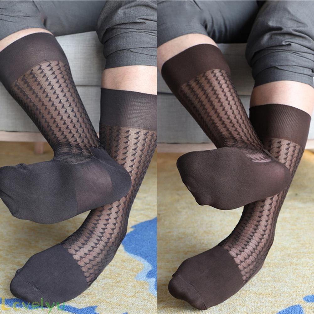 1 Đôi Tất Nam Dài Qua Gối Sọc Ngang Thời Trang