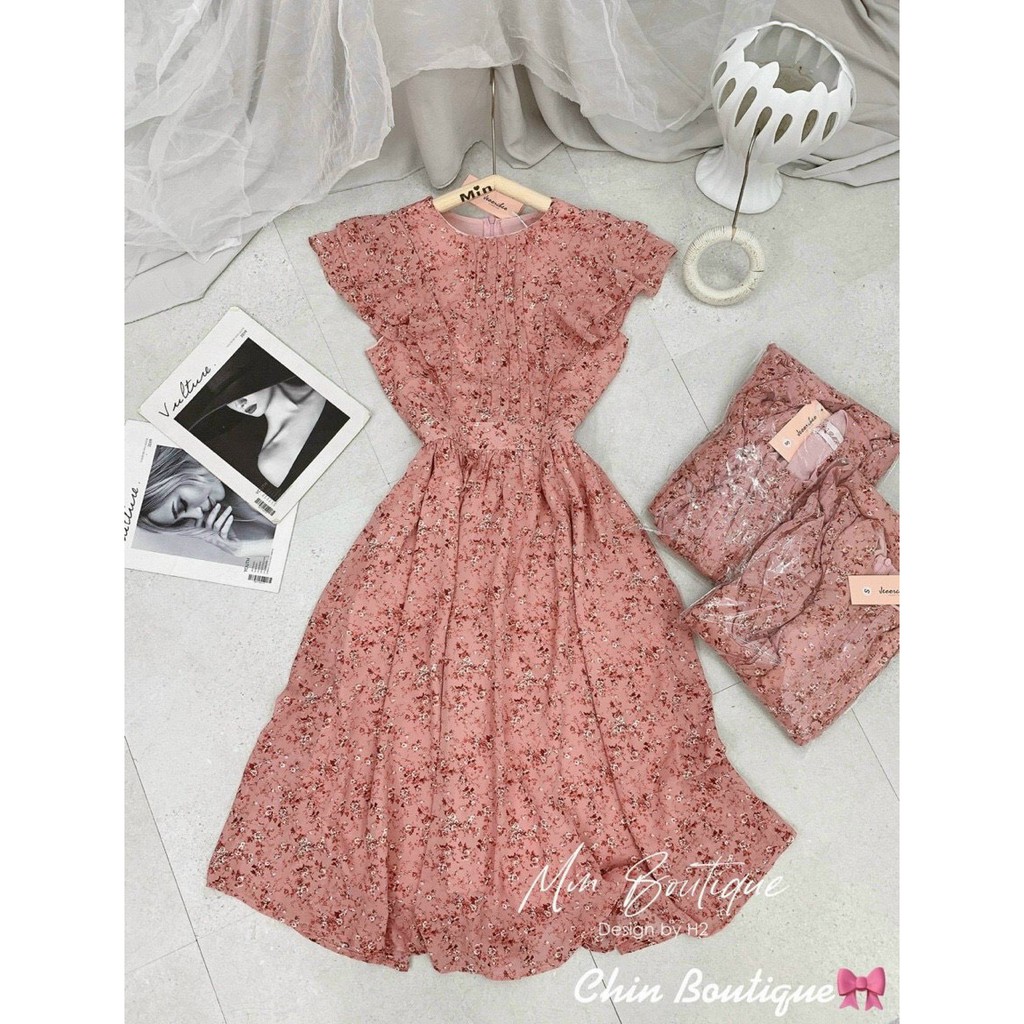 Váy hoa cánh tiên hồng, váy maxi hồng xinh xắn | BigBuy360 - bigbuy360.vn