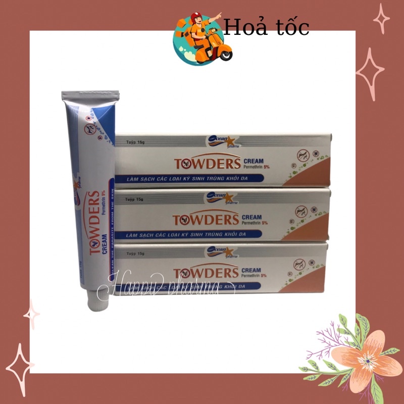 Kem loại sạch ghẻ và các loại ký sinh trùng Towders cream