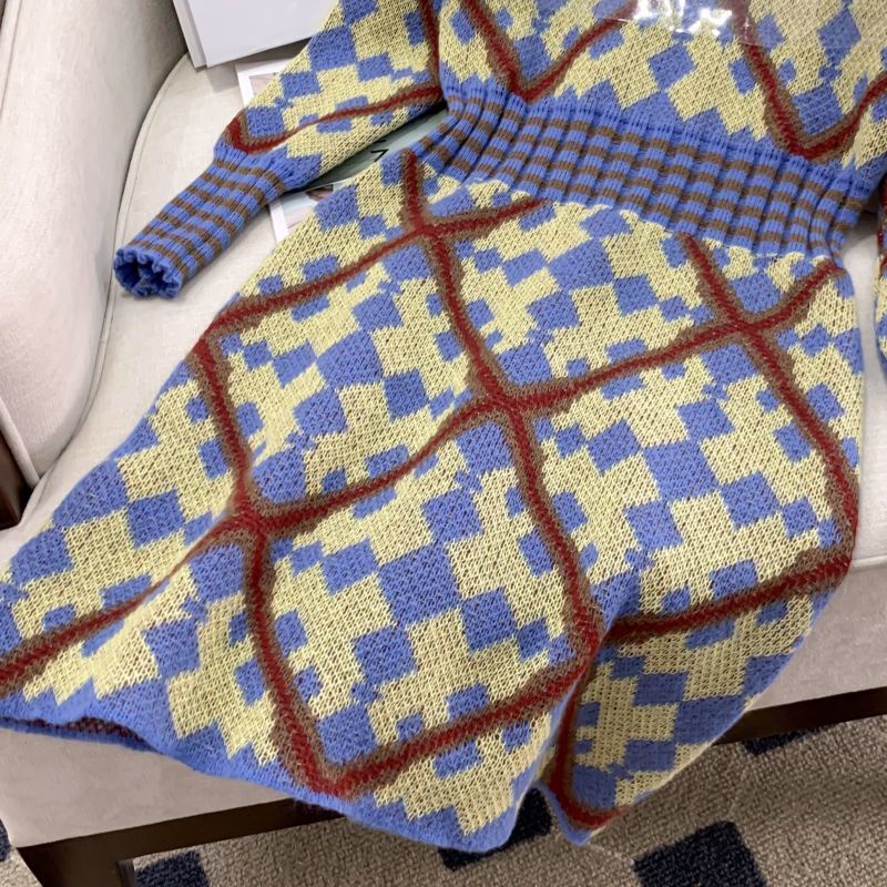 Đầm Dệt Kim Ôm Eo Thời Trang Thu Đông Mới Cho Nữ