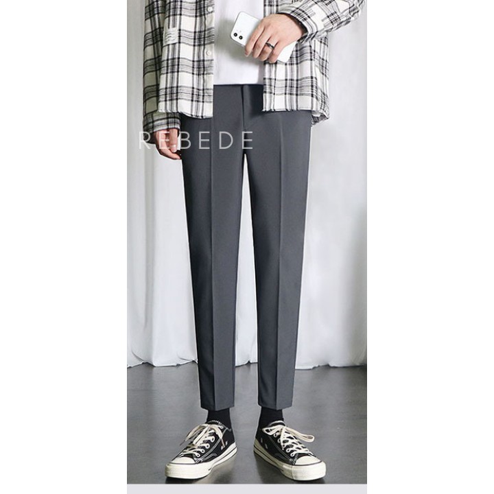 Quần tây nam Hàn Quốc (Com bo 2 quần) dáng ôm suôn, vải Tuyết Mưa co giãn | BigBuy360 - bigbuy360.vn