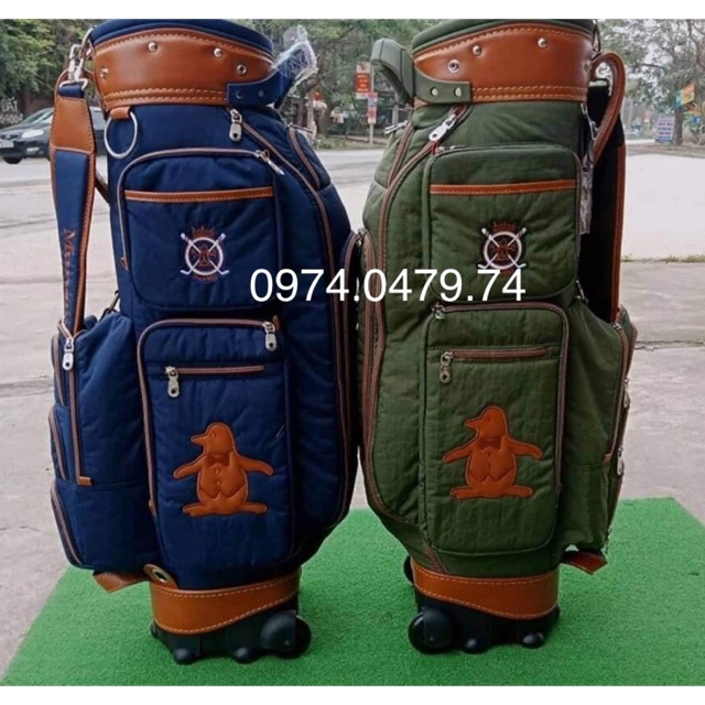 Túi đựng gậy golf vải bạt có bánh xe phù hợp với mọi loại gậy