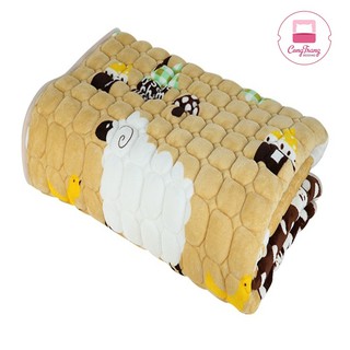 Thảm lông cừu trải giường, thảm nỉ nhung trải giường 3 lớp họa tiết