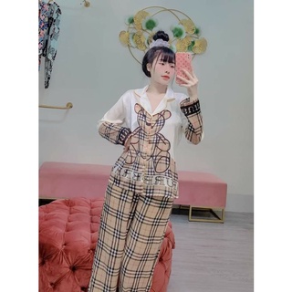 Set pijama gấu BBR LỤA LATIN SAM.CAO CẤP