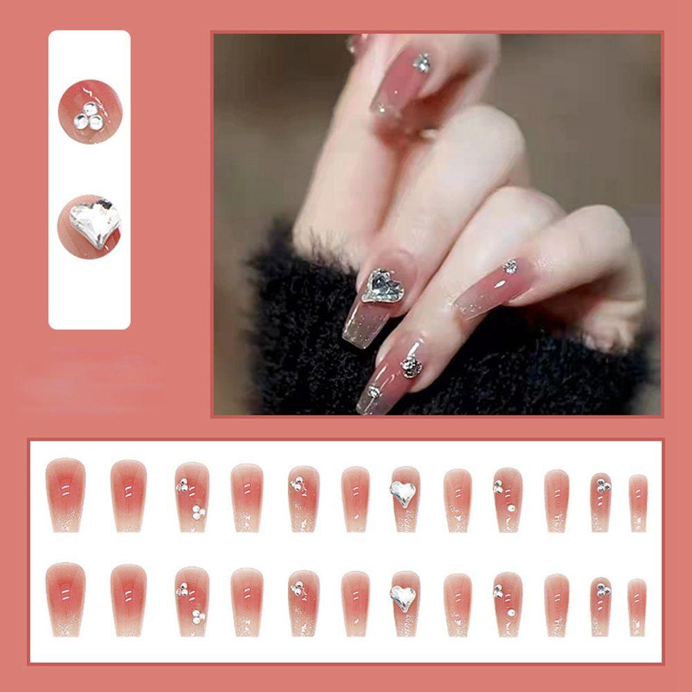 Hộp 24 Móng Tay Giả Múa Ba Lê Trang Trí Nghệ Thuật