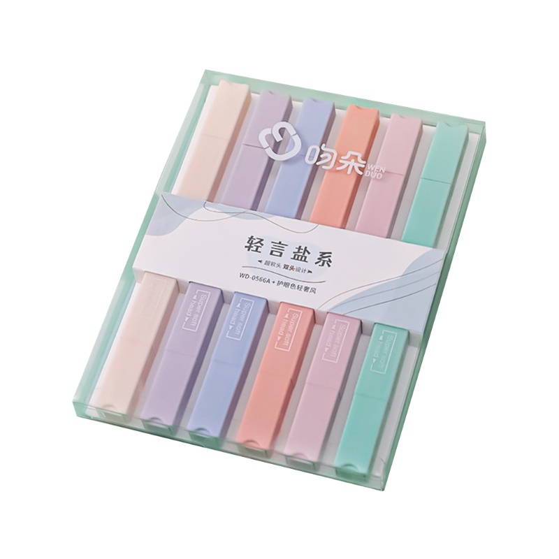 Set 6 bút đánh dấu hai đầu nhanh khô không phai màu