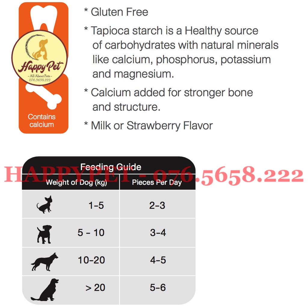 [ HSD 2023 ] BAO BÌ MỚI Xương sữa Goodies Milky Bone Thái Lan