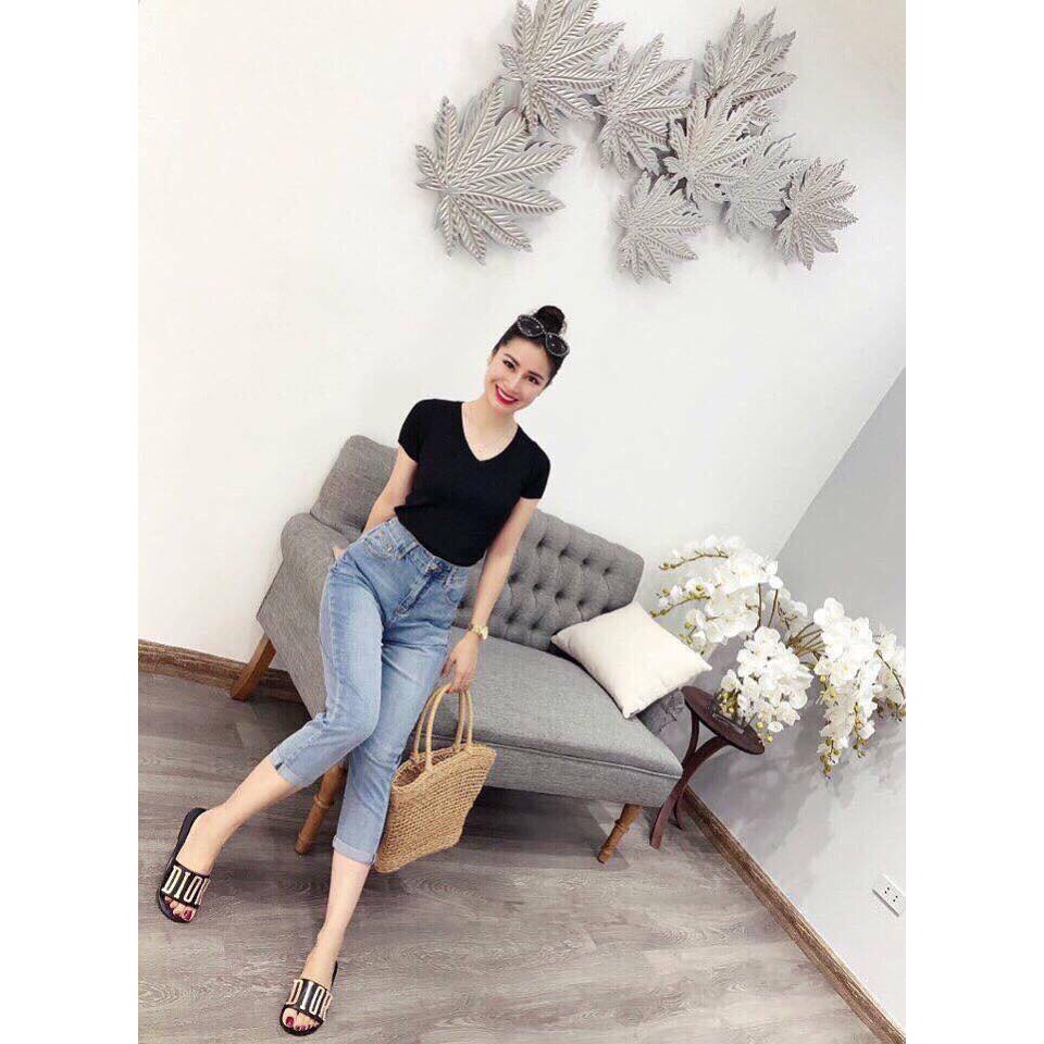 Nhập WA235 giảm 10k đơn 50k_ Áo len tăm cổ tim hàng Quảng Châu_Xưởng May Quang Anh